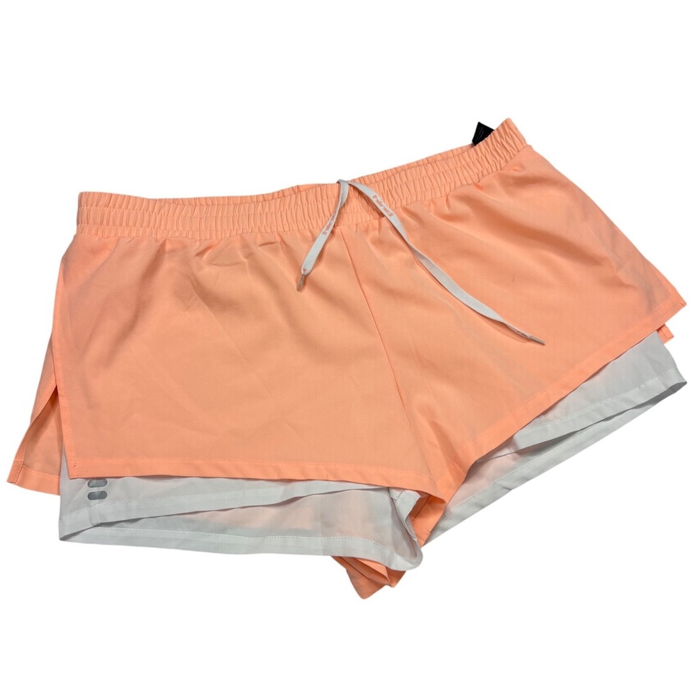 Hind Running Shorts Womens Large Peach Excellent 2-in-1 Athletic Activewear